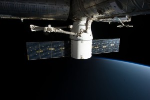 Satellite Solar Panel in Space